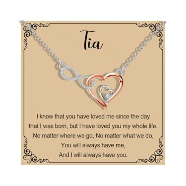 Imagem de MAOFAED Colar de coração infinito para avó, apelidos da vovó, mercadoria do Dia das Mães, Metal, Sem Pedra Preciosa