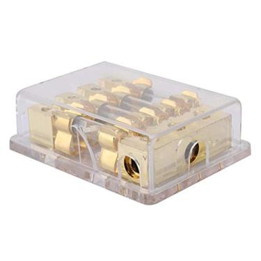 Imagem de 12V 60A Carro Auto Áudio Estéreo Circuito Lâmina Fusível Caixa Bloco 1 Em 4 Saídas, Capa Transparente para Poeira, Universalmente Adequado para Veículos