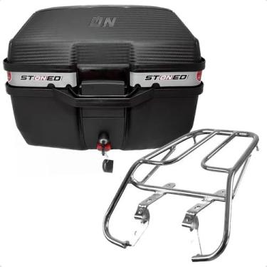 Imagem de Bau Moto Bauleto Stoned 35 Litros Bagageiro Titan 125 95/99 (Cinza)