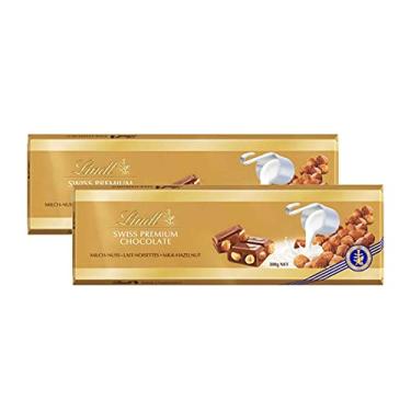 Imagem de Kit 2x Chocolate Lindt Barra ao Leite com Avelãs (Milk+Hazelnut) 300g