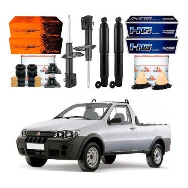 Imagem de Kit Amortecedor Dianteiro Traseiro Strada 1.8 2004 A 2009 - Nakata