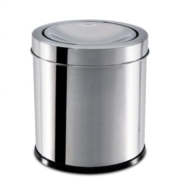 Imagem de Lixeira Inox Tampa Basculante 3,2 L Brinox ø 15,5 X 17 Cm