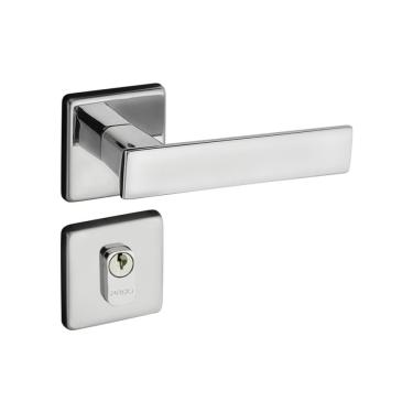 Imagem de Fechadura Quadra Roseta Quadrada Máquina 55mm Cromado Externo Pado