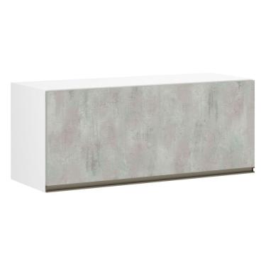 Imagem de Armário Basculante 90cm 1 Porta Branco Polar C/Concreto