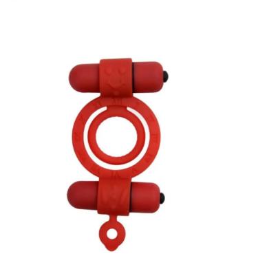 Imagem de Anel Peniano Duplo Com Vibro Hand - Coleção L´amour Lovetoys - Cor: Vermelho