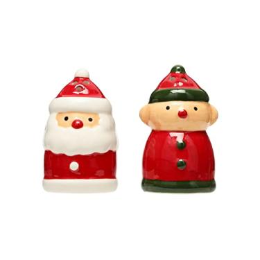 Imagem de Pearhead Conjunto de coqueteleira Santa Elf, decoração de férias para casa, conjunto de saleiro e pimenteiro de Natal, presente obrigatório sazonal, decorações de cozinha de Natal