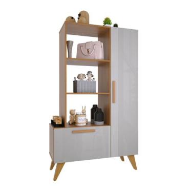 Imagem de Multiuso 6213 80cm 1 Porta 1 Gaveta Freijo/Off White - Indekes