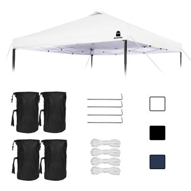 Imagem de MordenApe Capa De Reposição Para Toldo Mordenape, Proteção Solar Gazebos Pop-Up 10X10, Tenda Com Cordas Ventilação, Cordão À Prova Vento (Branca, 120" X (Somente A Parte Superior))