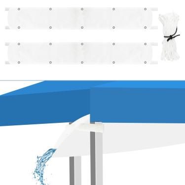 Imagem de Hlimior 2 Peças De Cobertura Vinil Para Calhas Chuva, Tenda Resistente 10 Pés, Acessórios Reposição Eventos Ao Ar Livre No Verão, Festa, Branco (2)