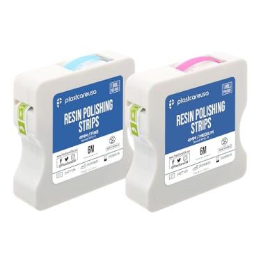 Imagem de PlastCare USA Kit Com 2 Rolos De Tiras Polimento Dental - Fita Lixa Para Uso Fio E Limpeza, Ferramenta Tira Abrasiva 4 Mm X 6 M (Combinação Média Fina)