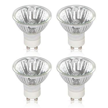 Imagem de Simba Lighting Lâmpada De Reposição 25W Np5 Para Aquecedor Velas Etc. (Pacote Com 4) Halógena Gu10 120V Cera Derretida, Queimador Tortas, Embutida, Iluminação Trilho, Mr16 Jdr Tampa Vidro, Regulável