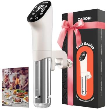 Imagem de carori Máquina Sous Vide 1100 W, Fogão De Precisão, Circulador Imersão Ultra Silencioso Com Receitas, Controle Preciso Temperatura E Tempo, Grampo Ajustável, Motor Sem Escovas, Branco