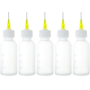 Imagem de MAHITOI ™ Frascos Aplicadores Com Ponta Ultrafina, Transparentes, Para Armazenar E Aplicar Materiais De Artesanato, Como Glitter, Cola, Tinta, Corantes Tintas - Creative Crafter (5, Ct1007, Redondo,