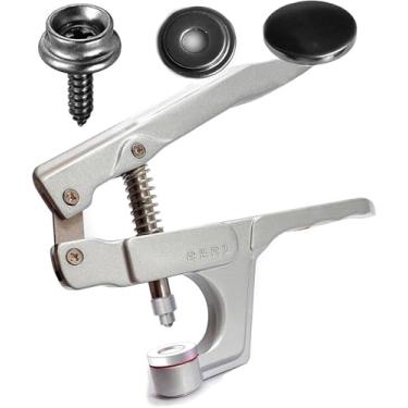 Imagem de RERI Botões De Pressão Reforçados Com Alicate Fixação, Parafusos Metal 15 Mm, Grau Marinho, 3/8" Para Capas Barco E Móveis