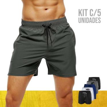Imagem de KIT 5 Shorts Tactel Bermudas Academia Treino Corrida Masculina TRAININ