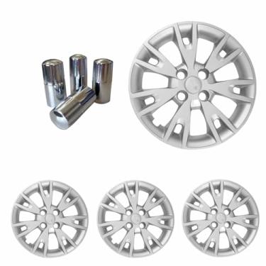 Imagem de Jogo Calota Aro 15 Logan Sandero 2020 + Selo Resinado + Tampa Ventil Cromada