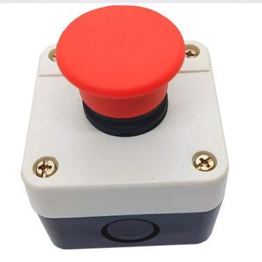 Imagem de Botoeira Botão de Emergência Cogumelo Pulso com Caixa de Sobrepor - 3M