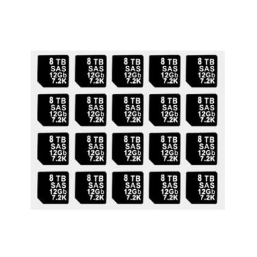 Imagem de Etiqueta adesiva com capacidade de 20 peças para bandeja de disco rígido Caddy DXD9H 0DXD9H X7K8W 0X7K8W, compatível com Dell PowerEdge de 16ª a 14ª geração r740 r440 r340 r750 r650 r550 r760 r660 25