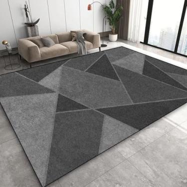 Imagem de Tapete geométrico moderno para sala de estar, decoração de luxo, mesas de centro, tapetes para sofá, área do quarto (200x250 cm/flanela - 11)