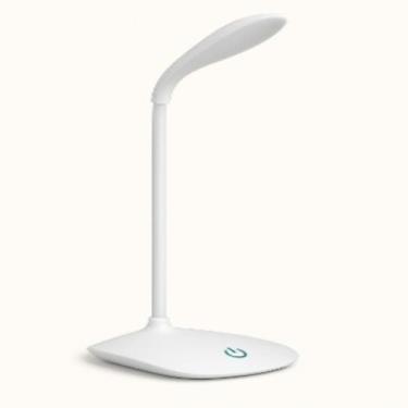 Imagem de Abajur led touch branca luminaria mesa articulada flexivel leitura est