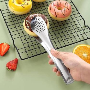 Imagem de Pegador de Comida Multifuncional Alimentos Frituras Massa Salada Inox 