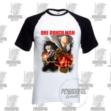 Imagem de Camiseta One Punch Man - POWERFUL GEEK, Raglanpreto, BABYLOOKM