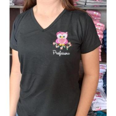 Imagem de Camiseta Feminina Coruja Professora - Aniz Unifit, Preto, GG