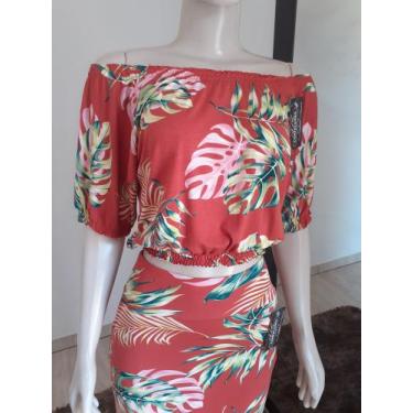 Imagem de Blusa ciganinha - Asc.confecções , p ao gg, Estampada azul, Laranja