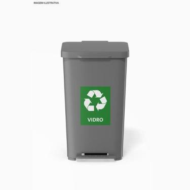 Imagem de Kit 2 Adesivos Para Lixeiras Coleta Seletiva Vidro 20x15 - PRESENTE-BR