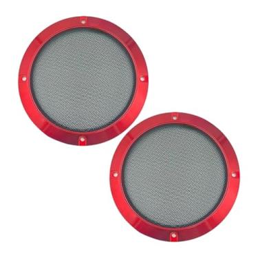 Imagem de KiBcsLic 2x Grade de Alto-falante Grade de Metal Redonda Decorativa Conveniente Acessórios de áudio para Gabinete de Alto-falante, 6.5 in