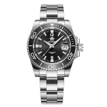 Imagem de ADDIESDIVE Relógio masculino de mergulho automático NH35A/8215, movimento safira com bisel giratório, luminoso, 200 m, à prova d'água, fácil de ler, com grande número, relógio de mergulho masculino