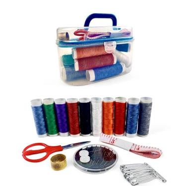 Imagem de Kit Costura completo maleta linha agulha costurar 36 Peças - Marca