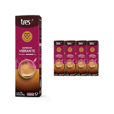 Imagem de 3 Corações Pack Cápsula de Café Espresso Vibrante TRES - 40 un