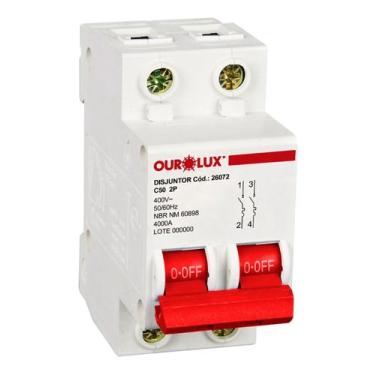 Imagem de Disjuntor Bipolar 50 Amperes Curva C Ourolux