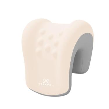 Imagem de IEUDNS Suporte de Cabeça para Cadeira de Escritório, Travesseiro para Descanso Adulto, Capa Lavável, Almofada de Pescoço em Espuma, Bege Cinza