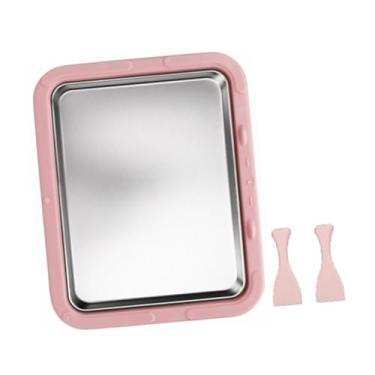Imagem de IEUDNS Máquina de Sorvete Forma de Sorvete Atividades Divertidas para Famílias Versátil Caseiro DIY Prato Frio Instantâneo Bandeja para Rolos de Iogurte, Rosa
