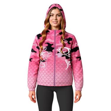 Imagem de Jaqueta Feminina Corta Vento Estampada Ultra Leve Com Capuz - Fantasia