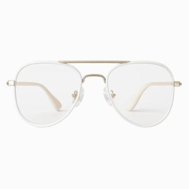 Imagem de Armação De Óculos Infantil Com Lente Sem Grau Menino Menina (Branco)