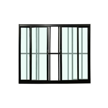 Imagem de Janela 4 Folhas Com Grade Preto 120x150 Linha 18 Esmeralda