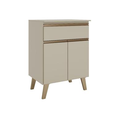 Imagem de Balcão 600 Atlanta Carraro Amêndoa 2 Portas 1 Gaveta