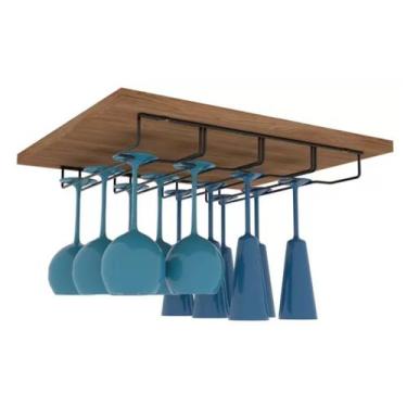 Imagem de Suporte de Taças fixo Vinho Bar Cozinha Organizador Fixo 12 Taças Eleg