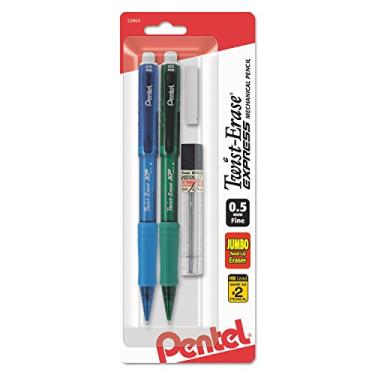 Imagem de Pentel Lapiseira QE415LEBP2 Twist-Erase Express, 0,5 mm, 2 por conjunto