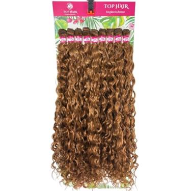 Imagem de Cabelo Cacheado Fibra Bio Humano 70cm 320g 9Telas Top Hair (30# mel escuro)