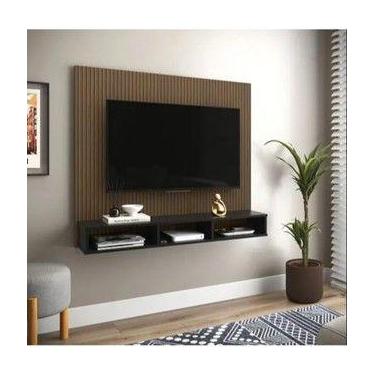 Imagem de Painel Sala De Estar Estante De Parede P/ TV Até 50" Smart Nicho Decor