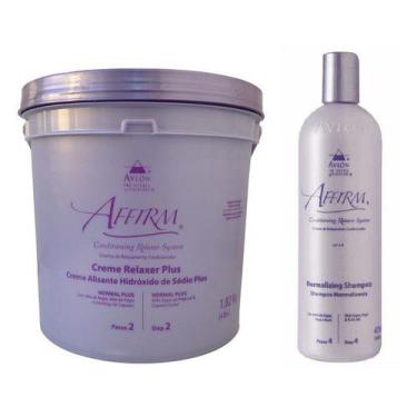 Imagem de Avlon Kit Relax Sódio Normal Plus 1,8kg + Normalizing Shampoo 475ml  p