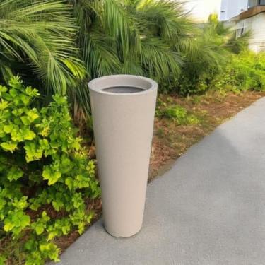 Imagem de Vaso polietileno para plantas decorativo coluna efeito marmorizado 68x25