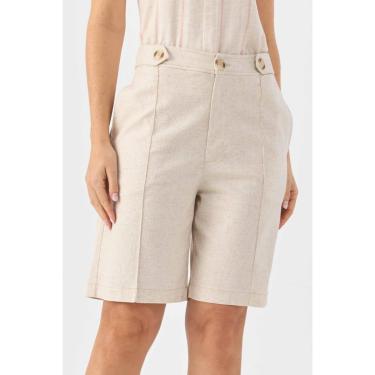 Imagem de Bermuda PKS Alfaiataria Linho Natural-Feminino