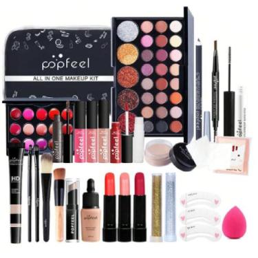Imagem de Kit Maquiagem Completo Necessaire Vivai Cosméticos One, Clara