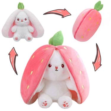 Imagem de Bicho de pelúcia MIAODAM Easter Bunny 35 cm com frutas e travesseiro