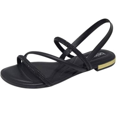 Imagem de Sandália Feminina Tiras Strass Fácil Calce Casual Beira Rio